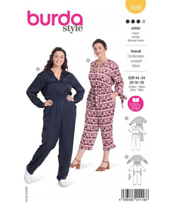 Patron Burda 5896 - Combinaison du 44 au 54 (FR) taille n°FR 44-54