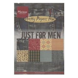 Bloc de 32 papiers scrapbooking 15 x 21 cm Marianne Design JUST FOR MEN