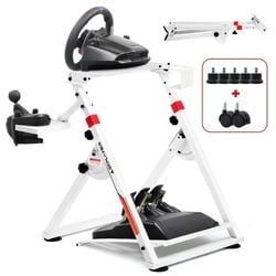 Support volant réglable GTPLAYER - Métal - Blanc - 68,5 à 80 cm