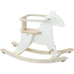 Hudada Cheval à bascule blanc crème avec arceau - Vilac