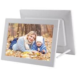 Cadre Photo Numérique 13 Pouces LED Télécommande Lecteur MP3 MP4 USB SD Argent Argent YONIS