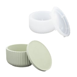 Siliconen mal √∏ 10,8cm x 5,8cm - Geribbelde pot laag met de