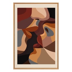 Tableau mural encadré visages 65x97 cm