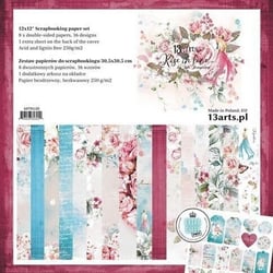 8 papiers scrapbooking 30 x 30 cm 13@rts ROSE IN LOVE