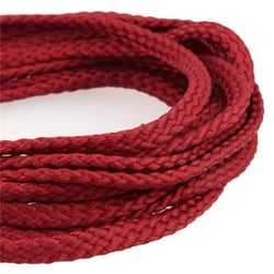 Bobine 50m Cordon damier polyester 5mm rouge hermes