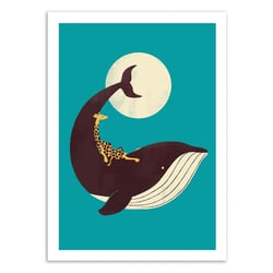 Affiche 50x70 cm - The Giraffe and the Whale - Jay Fleck