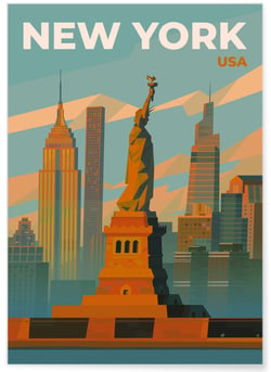 Affiche ville New York 4 | A3 : 29,7x42cm