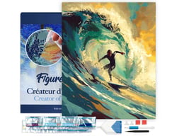 Diamond Painting Broderie Diamant Figured’Art 40x50cm toile tendue sur châssis en bois - diamants carrés - Surfeuse professionnelle