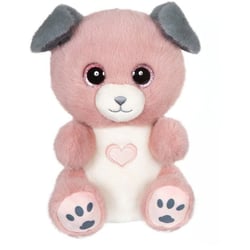 Peluche - Peluche Chien CANDY rose poudré et gris – Cutydoos Love – 23 cm