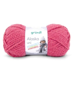 Pelote de laine à tricoter ALASKA - 100gr - Gründl Rose (18)
