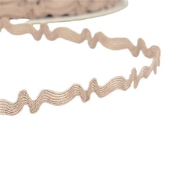 Bobine 25m serpentine asymétrique 8mm Beige