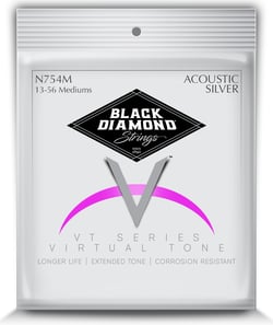 Black Diamond® Silverplated 2% 13/56 - Cordes pour Acoustique/Folk