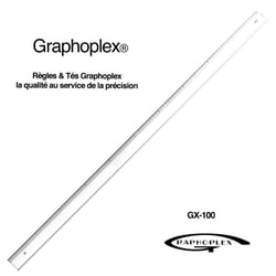 Graphoplex - Règle transparente 1 biseau + bosselage 100 cm