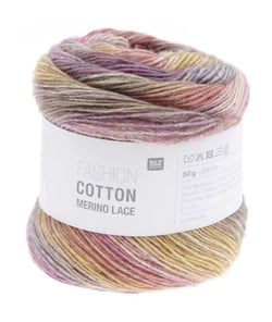 Pelote de Coton et de laine Fashion Cotton Merino Lace - Rico Design 04 Flowers