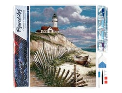 Diamond Painting Broderie Diamant Figured’Art 40x50cm toile entière roulée avec diamants carrés - Bord de Mer