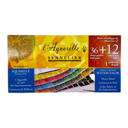 Peinture aquarelle - Extra-fine - Sennelier - L'Aquarelle - 36 + 12 demi godets
