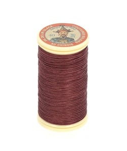 Fil lin glacé 30 m – Fil au Chinois – N° 40 – Fil de lin retors, lisse, résistant 470 Grenat
