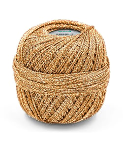 Fil à tricoter brillant GLITTER - Grundl 8210 Marron