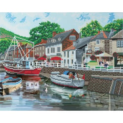 Kit tableau broderie diamant 40x50cm Sur le port