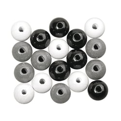 Perles en bois polies 10mm Assortiment