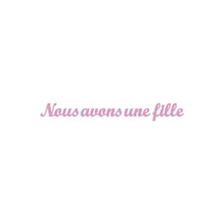 Planche de stickers peel off rose "nous avons une fille"