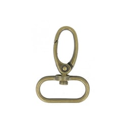 Mousqueton 25mm couleur or antique