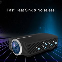 Vidéoprojecteur LED HD 1200 Lumens Support HDMI VGA Home Cinema Portable YONIS
