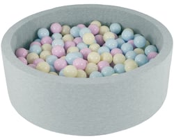 Piscine à balles Aire de jeu + 450 balles rose, bleu, jaune (pastel) - Velinda