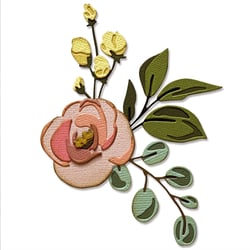 Gabarit de découpe pour machine Sizzix Tim Holtz - Bloom Colorize - 17 pièces