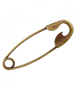Epingle à Kilt Mode Laiton vieilli 100 MM X 1 - Union Knopf Marron
