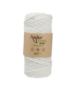 Corde de Coton Recyclé Macramé Anchor Crafty Fine - 250gr - Anchor 1131 Neige