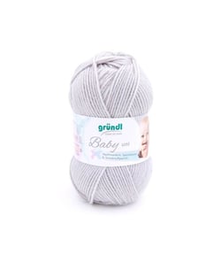 Fil layette à tricoter BABY UNI - Grundl - certifiée Oeko-Tex 09 Gris