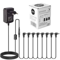Caline® CP07B – Pack d'Alimentation 9V (1A) avec Guirlande 8 Sorties