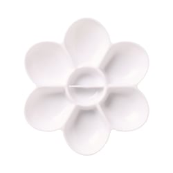 Palette de peinture fleur plastique blanc