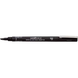 Lot de 12 feutres techniques pointe biseautée 1,00 mm - UNI-BALL PIN Chisel 3.0 - Noir