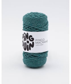 Bobine de corde PINGO MACRAME - 100GR - Pingouin Vert Canard