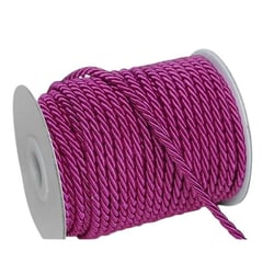4 mètres de cordon, cordelette unie tressée décoration, scrapbooking couture 4 mm FUSCHIA