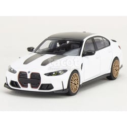 Voiture miniature de collection - MINICHAMPS - BMW M3 CS Berline / G80 2023 - 1/43 - Matt White - Monté métal