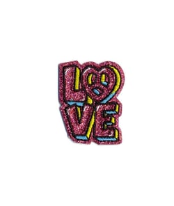 Ecussons Thermocollant Mots Paillettés - Mediac 02 rose ( Love)