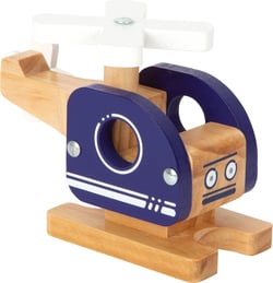 Hélicoptère en bois bleu - Small Foot company