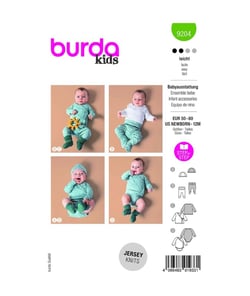 Patron Burda 9204 - Ensemble Bébé taille n°naissance-18 mois