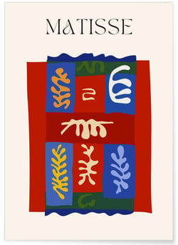 Affiche Matisse 'Patchwork Coloré' – Inspiration collage et motifs | A3 : 29,7x42cm