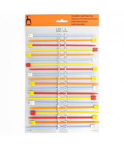 Lot de 10 paires d'aiguilles N° 3,25 et 4mm - Pony Multicolore