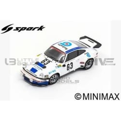 Voiture Miniature de Collection - SPARK - PORSCHE 911 RS 3.0 - Le Mans 1974 - Blanc/Bleu - 1/43