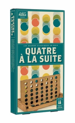 Quatre a la suite en bois - Professor Puzzle - Bleu