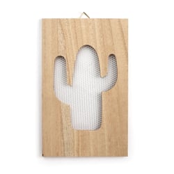 Graine Créative - Tableau grillage en bois Cactus 15x24cm