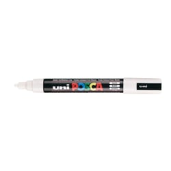 Lot de 6 Marqueurs pointe conique moyenne POSCA PC5M 1,8 - 2,5mm Blanc POSCA