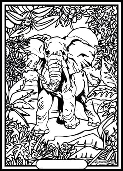 Tableau velours a colorier Elephant Sericolor