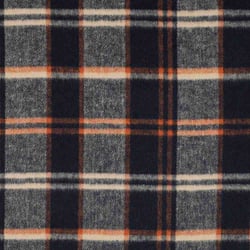 Tissu Tartan Ecossais Loch Ness touché laine léger Noir - Au mètre