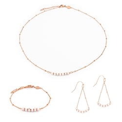 Collier, bracelet et boucles d'oreilles Piana en pierres Howlite - Sloya